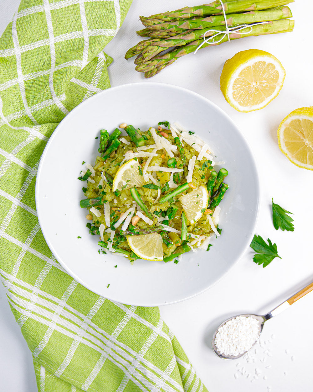 Grünes Spargelrisotto