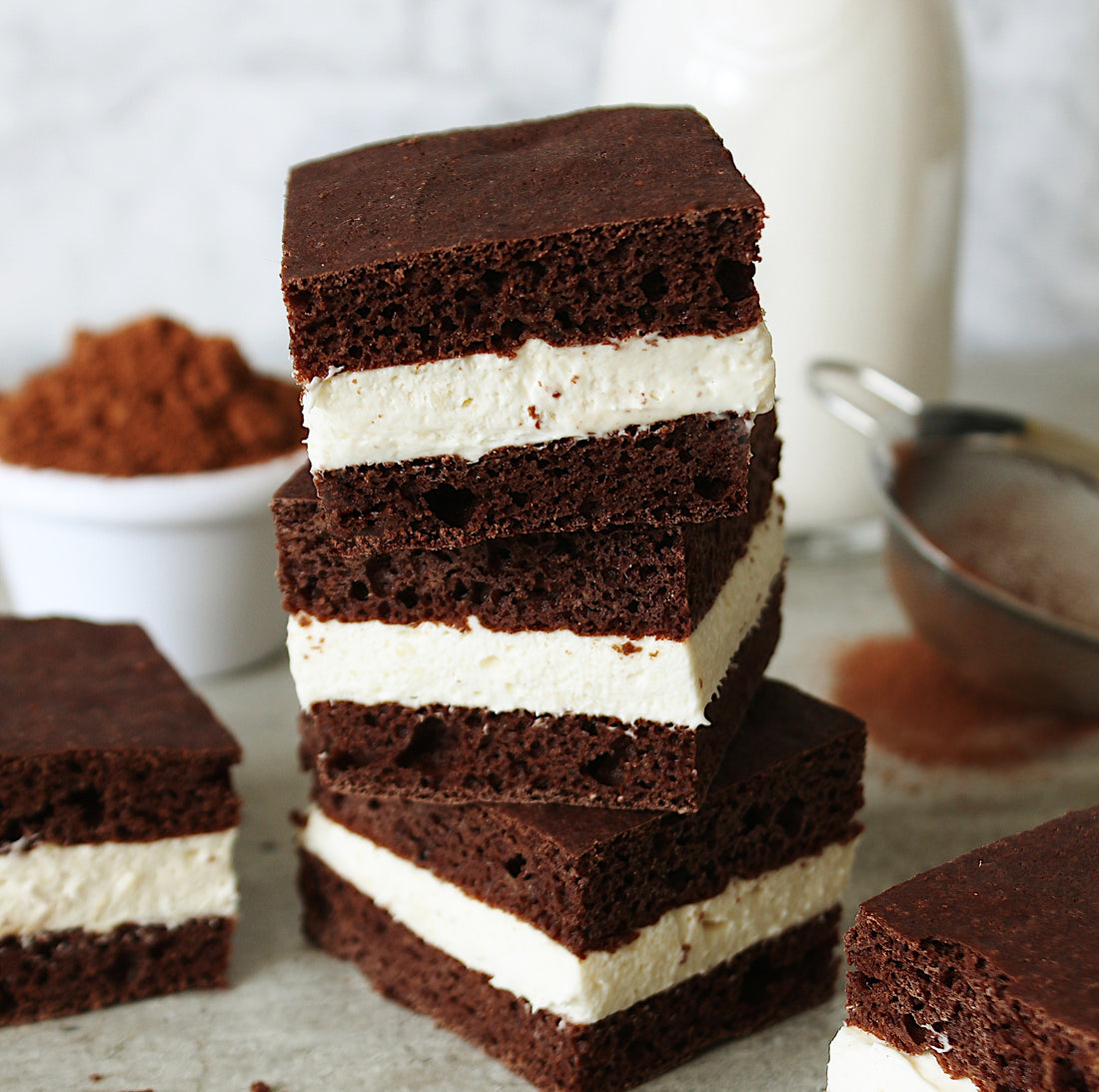 Low Carb Cremeschnitten mit Konjakmehl