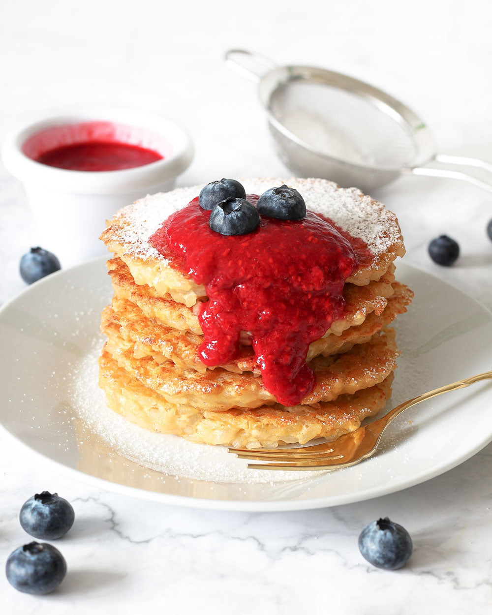 Keto Reis- Pancakes mit Himbeergrütze – Shileo Keto Reis- Pancakes mit Himbeergrütze – Shileo