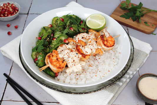 Asiatischer Low Carb Gurkensalat mit Konjakreis