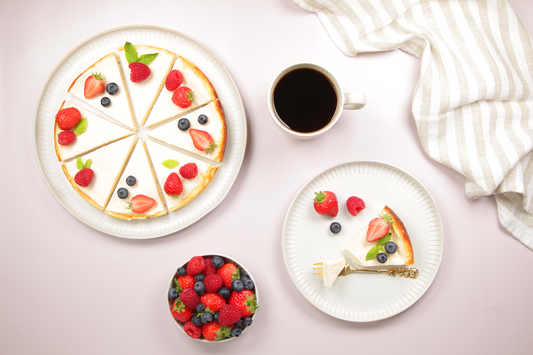 Kalorienarmer Käsekuchen mit Konjakmehl