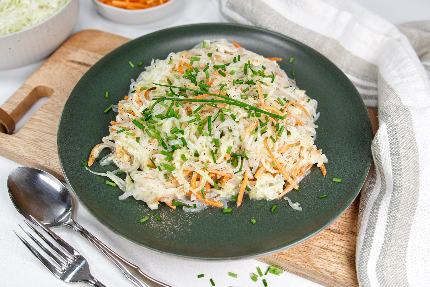 Cremige Krautnudeln mit Ziegenkäse