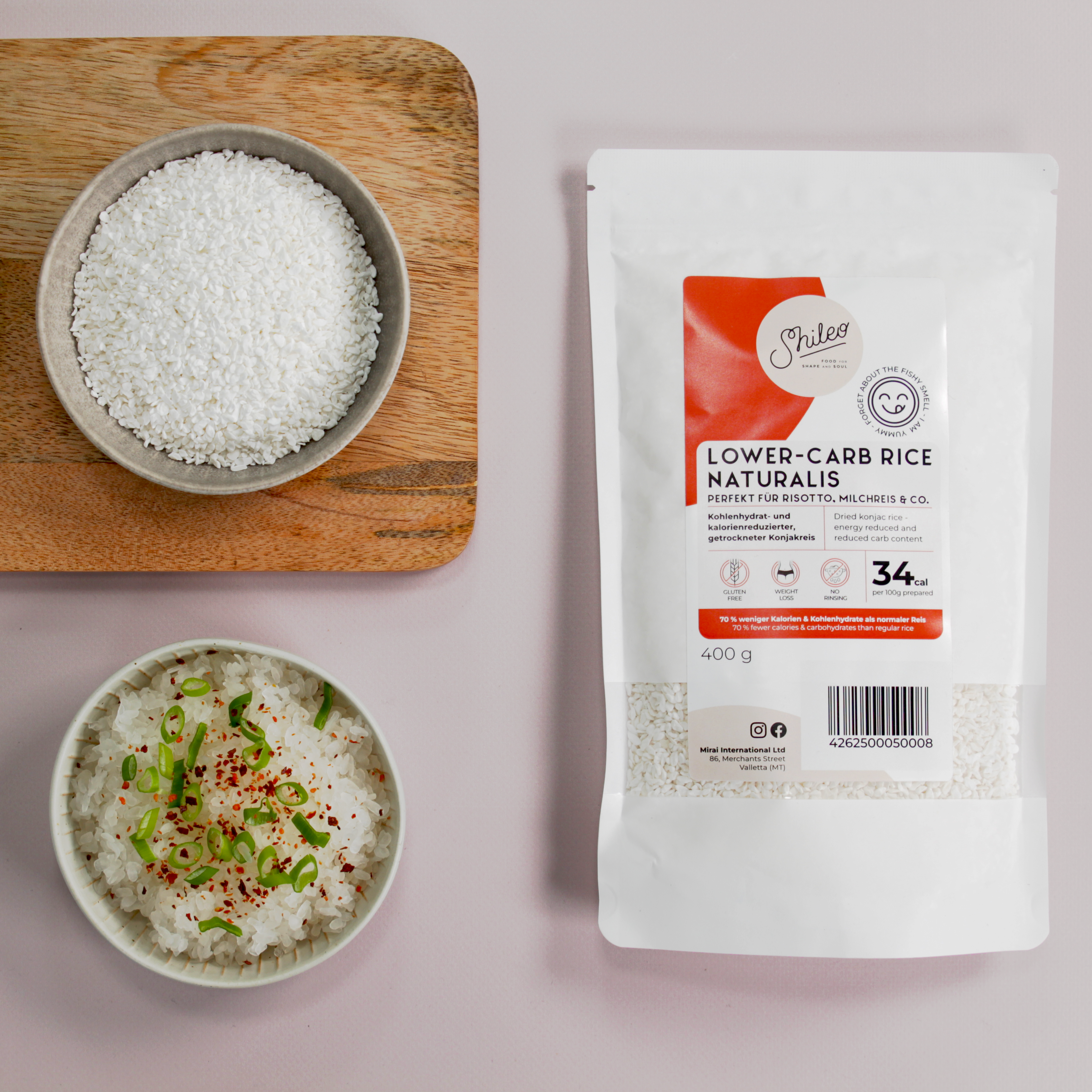 Lower-Carb Reis Naturalis, 400 g