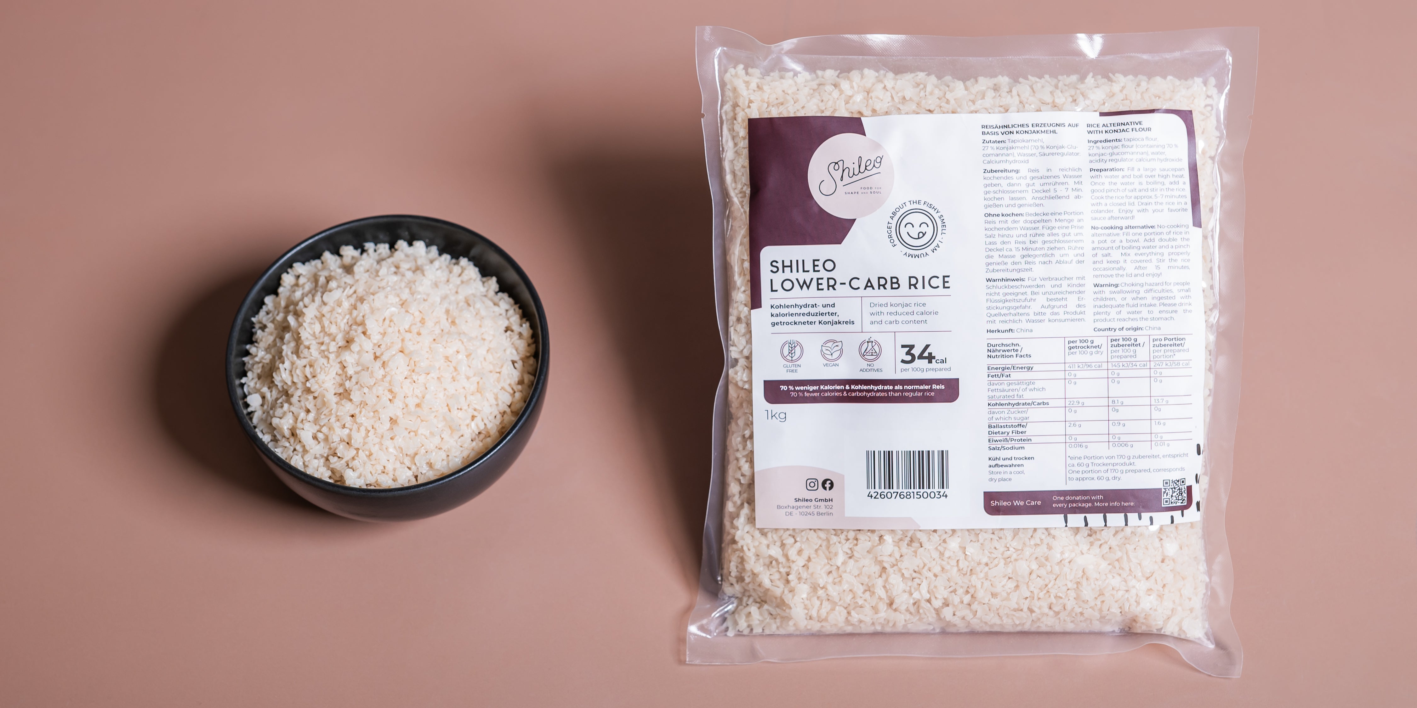 Shileo Lower-Carb Rice, 1kg